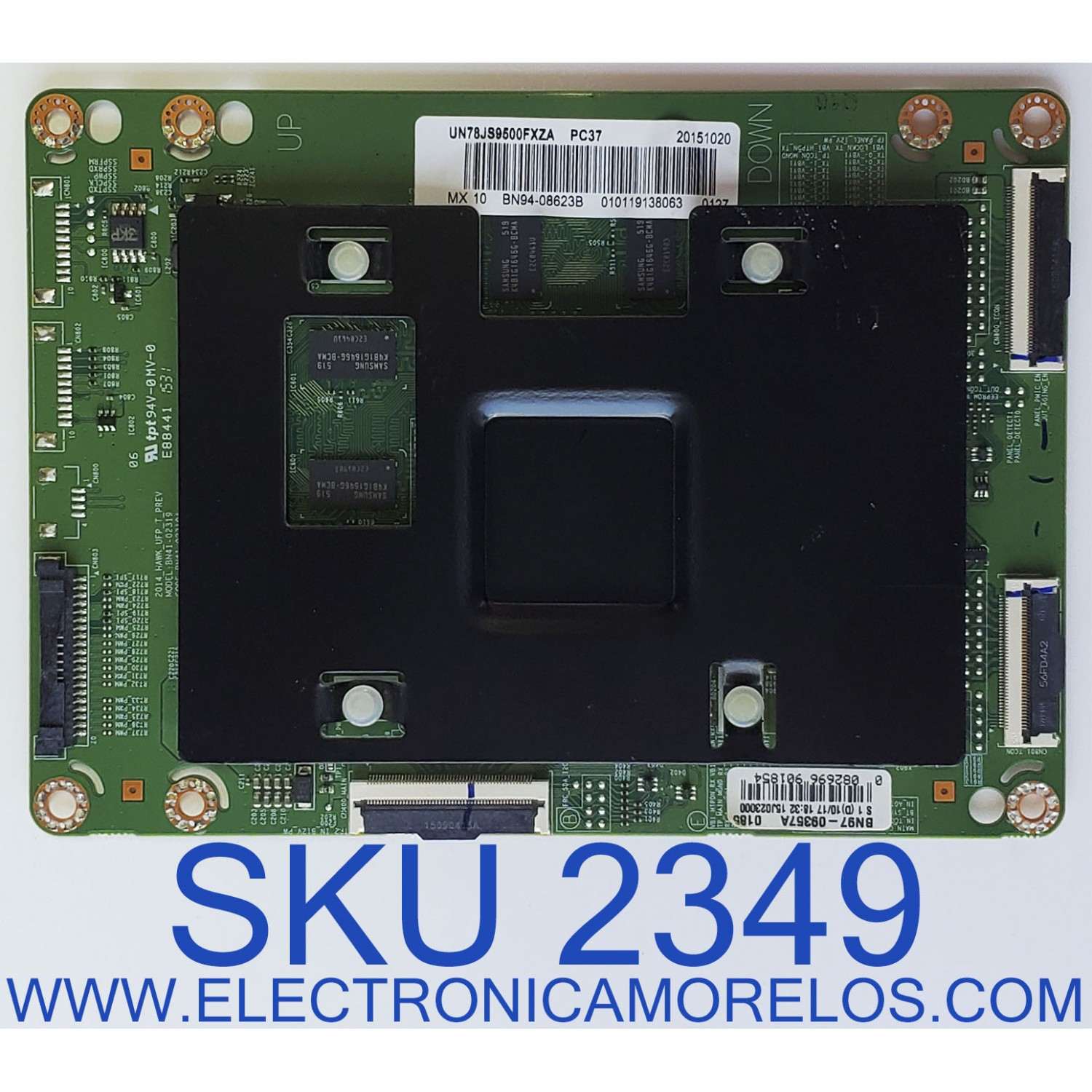 TARJETA MAIN SUBCON PARA TV SAMSUNG / NUMERO DE PARTE BN94-08623B / BN41-02319A / BN97-09357A / BN9408623B / PANEL CY-YJ078FLLV1H / DISPLAY LSF780FJ02-K01 / MODELO UN78JS9500FXZA TS01	